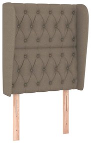 tópszínű szövet fejtámla szárnyakkal 83 x 23 x 118/128 cm