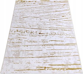 Puha Szőnyeg 120x170 Modern Hálószoba Nappali Krém Arany Divatos