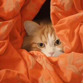 Poszter 50x50cm Rejtett macska