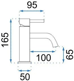 Rea Lungo Grip, mosogató csaptelep h-165, arany matt, REA-B6950