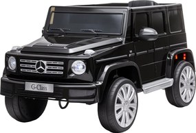 HOMCOM Elektromos Autó Gyerekeknek 3+ Év BENZ G500 Off-Road Akkumulátoros 12V Elektromos Jármű Távirányítóval, Zenével, Közlekedési Dallammal, Sebessé