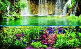 Flizelin fotótapéta Vízesés Halak Zöld Paradicsom 300x210 +ragasztó