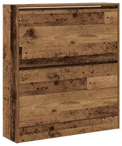 Cipőtartó Flip Fiókkal Régi Fa 80x21x87,5 cm