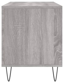 szürke sonoma színű szerelt fa hanglemezszekrény 100x38x48 cm