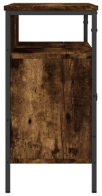 füstölt tölgy szerelt fa fürdőszobai mosdószekrény 80x30x60 cm