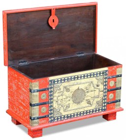 80x40x45 cm Piros mangófa tárolóláda