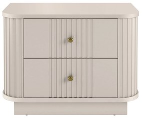 Vesper éjjeliszekrény készlet 2 db-os 56 cm - kasmír / arany fogantyúk