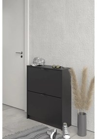 Fekete billenő ajtós cipőtartó Shoes – Tvilum