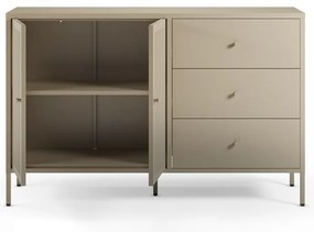Krémszínű fém komód 140x90x40 cm Fayna – Marckeric