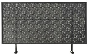 Vintage összecsukható fekete fém dohányzóasztal 100x50x45 cm