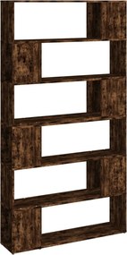vidaXL füstös tölgy színű térelválasztó könyvszekrény 100x24x188 cm