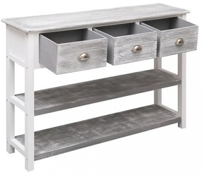 antik szürke tömör császárfa tálalószekrény 108 x 30 x 76 cm