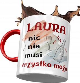 Piros Bögre Laura Barátnő Feleség Nyomtatott Fotóval