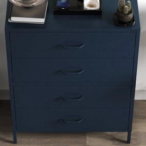 Komód CARLA , 800 x 1015 x 400 mm, Modern: sötétkék