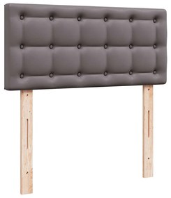 szürke műbőr ottomán ágy matraccal 90x200cm