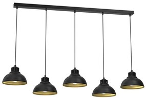 Csillár zsinóron SVEN 5xE27/15W/230V fekete/arany