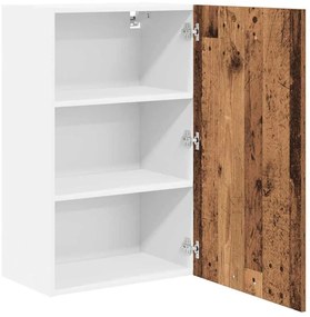 Függő szekrény Riga Régi fa és fehér 50 x 31 x 80 cm Faanyag