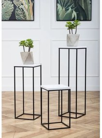 BASICLOFT virágtartó állvány 60x24 cm fekete/fehér