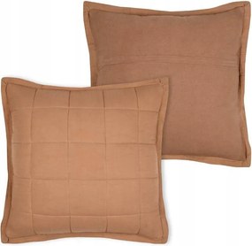 Díszpárna Ellie 45x45cm camel steppelt sárga pamut Boho