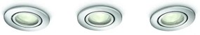 Philips 59902/11/PN - KÉSZLET 3x Fürdőszobai beépíthető lámpa ROOTS 3xGU10/35W