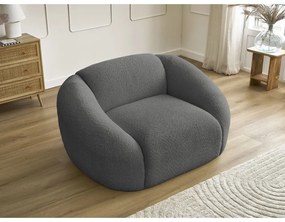 Szürke buklé fotel Tina – Bobochic Paris