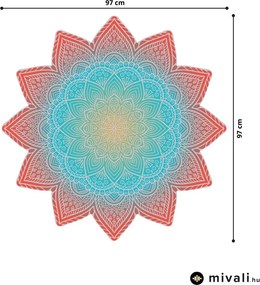 Falmatricák - Mandala pirosos-kék