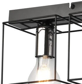 Mennyezeti lámpa MIKA 4xE27/60W/230V 61 cm fekete/króm