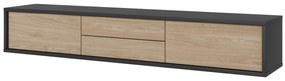 TV asztal Fiora 39 (antracit + olajozott tölgy). 1066465