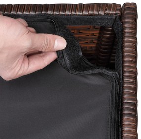 Casaria® Tárolódoboz 75x75x70 cm - barna
