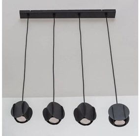 GAMBIT kábeles csillár 4xGU10/10W/230V fekete