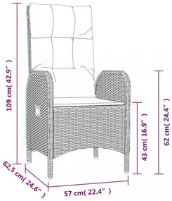 2 db fekete polyrattan kültéri szék