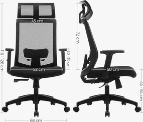 Irodai szék, hálós borítással, ergonomikus számítógépes szék