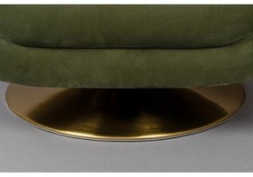 Memeber olívazöld bársony fotel - Dutchbone