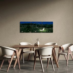 Kép - zuhanó égbolt (órával) (90x30 cm)
