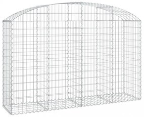 vidaXL íves horganyzott vas gabion kosár 200x50x120/140 cm