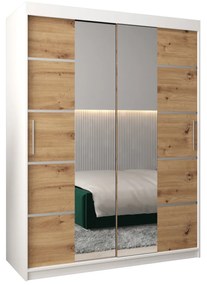 Ruhásszekrény 150 cm Verika 4 150 (fehér + szonoma tölgy). 1064276
