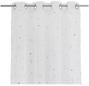 Fehér-ezüstszínű fényáteresztő függöny 140x260 cm Dinos – Casa Selección