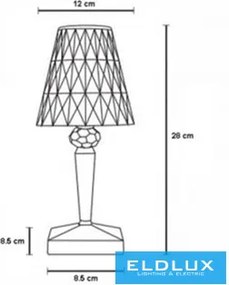 UNIVERSO Akkumulátoros asztali lámpa 5V 0.5W/1W CCT 65lm/100lm