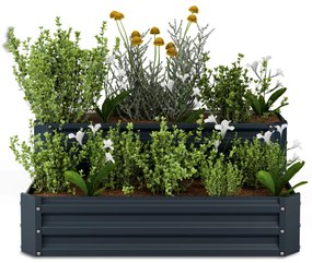 High Grow magaságyás, 2 szint, időjárásálló, korrózióálló, robusztus, 405 L