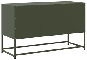 olívazöld acél TV-szekrény 100,5x39x60,5 cm
