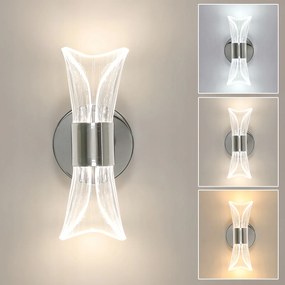 kinkiet scienny led lámpa srebrny loft nowoczesny 12w 3000K/4500K/6500K