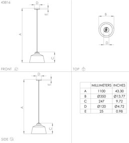Eglo 43816 - Csillár zsinóron SOUTHERY 1xE27/40W/230V
