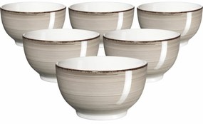 Mäser 6 db Bel Tempo tálkészlet 14 cm, taupe