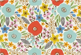 Flizelin tapéta falra Prémium virágmintás 152x104 Ragasztó