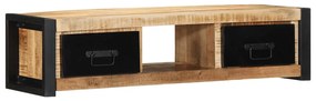 TV szekrény 100x30x25 cm tömör durva fa Mango