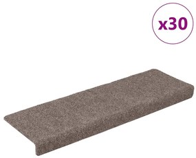öntapadós lépcsőszőnyegek 30 db 65 x 21 x 4 cm bézs téglalap alakú széllel