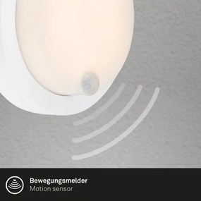 Brilo - LED újratölthető kültéri fali lámpa érzékelővel LED/4W/5V 4400 mAh IP44 fehér