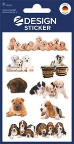 Matrica, papír, 3 ív, 76x120 mm, AVERY ZWECKFORM, Z-Design No.55972, kölyök kutyák (AY55972)