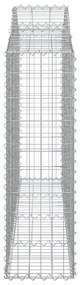 8 db íves horganyzott vas gabion kosár 200x30x100/120 cm