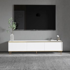 TV szekrény Imaj - White, Gold
